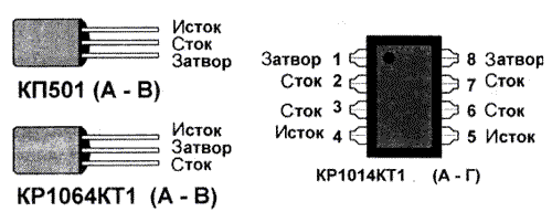Цоколевка транзисторов и токовых ключей